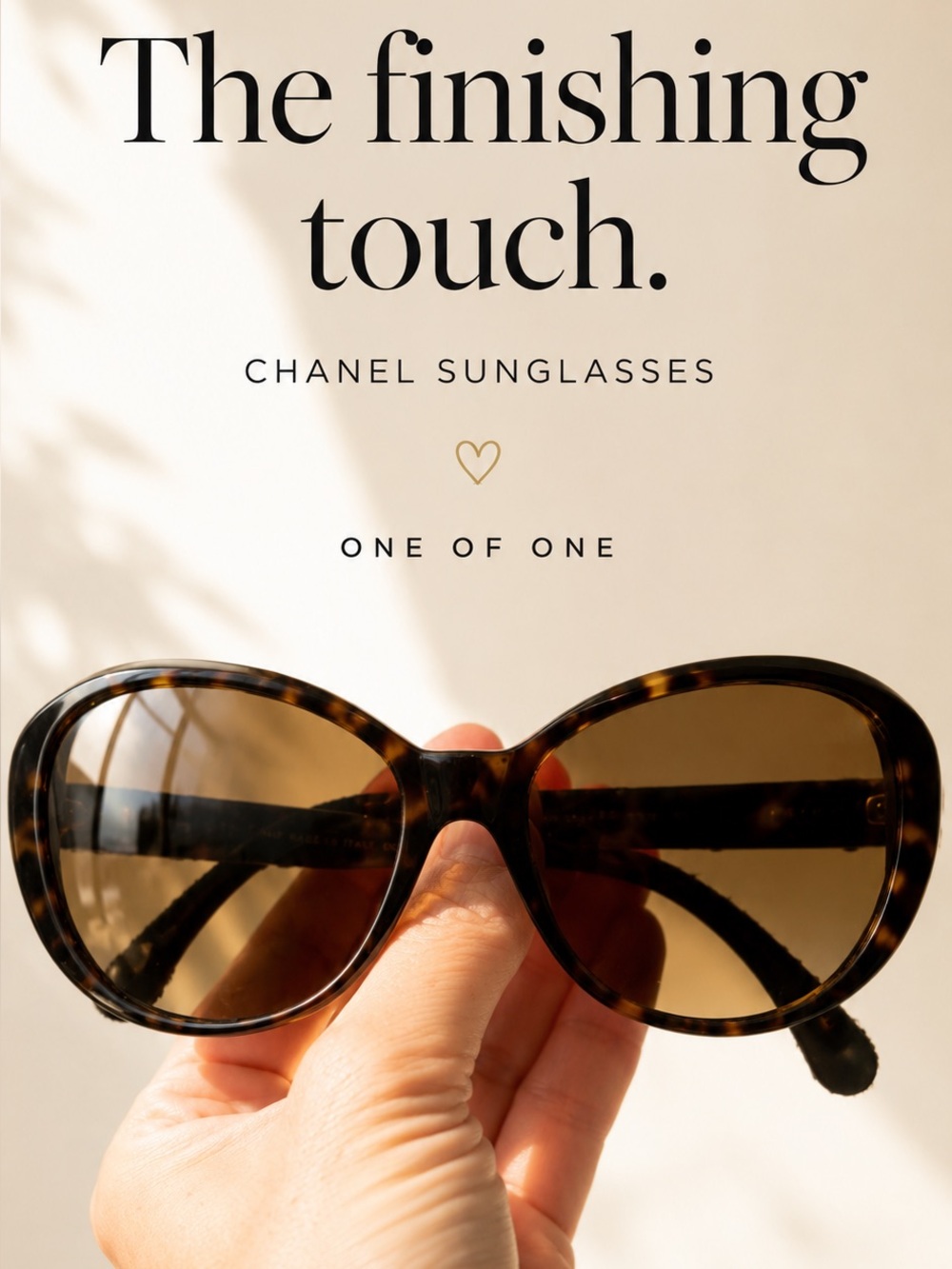 Authentic New CHANEL CH 5241 714/3B 56mm Brown Tweed Rubber Sunglasses - tags on